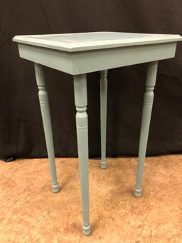 Painted, Wood, Hand Crafted Accent Table