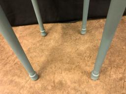 Painted, Wood, Hand Crafted Accent Table