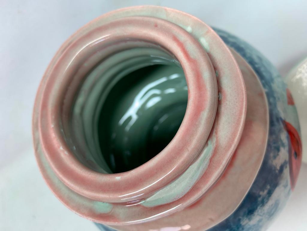 Contemporary Pottery Lidded Jar Signed "Mitch"