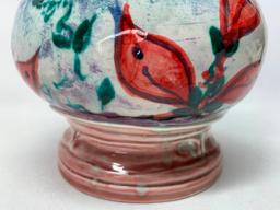 Contemporary Pottery Lidded Jar Signed "Mitch"