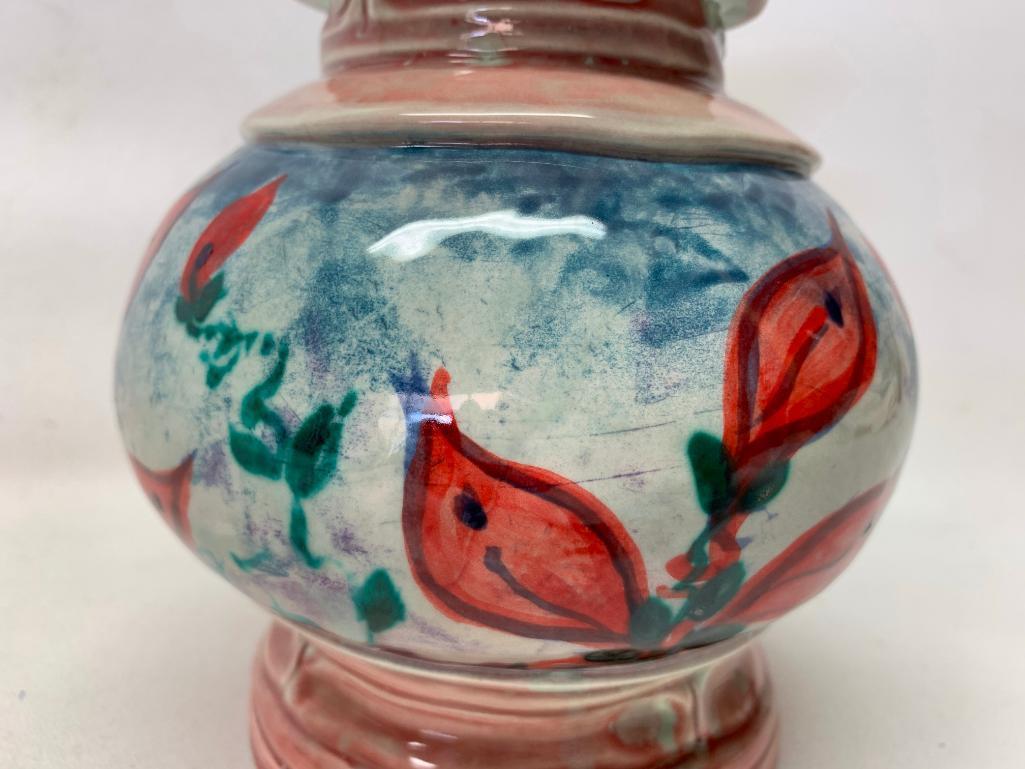 Contemporary Pottery Lidded Jar Signed "Mitch"