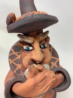 (3) Pottery Period Men "Hear No Evil, Speak No Evil, & See No Evil"