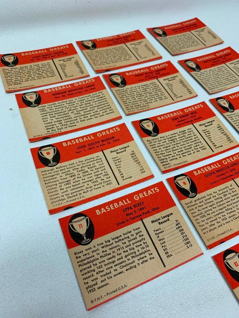 (13) 1961 Fleer Baseball Greats Cards