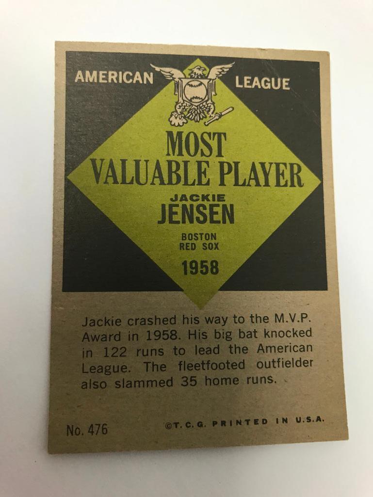 (2) 1961 Topps MVP-American League-Fox & Jensen
