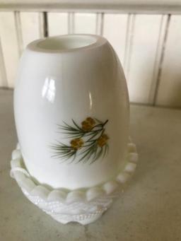 Fenton Hand Painted Fairy Lamp