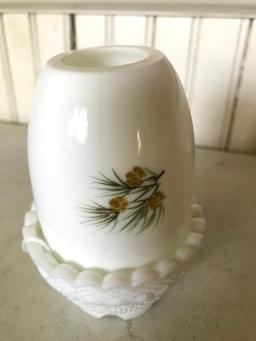 Fenton Hand Painted Fairy Lamp