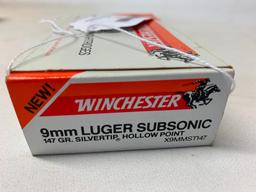 (35) Rounds Winchester Super-X 9MM Luger Subsonic Ammo