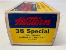 (40) Rounds Western Cartridges .38 Special In Vintage Box