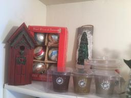 Top Shelf of Christmas Decorations!