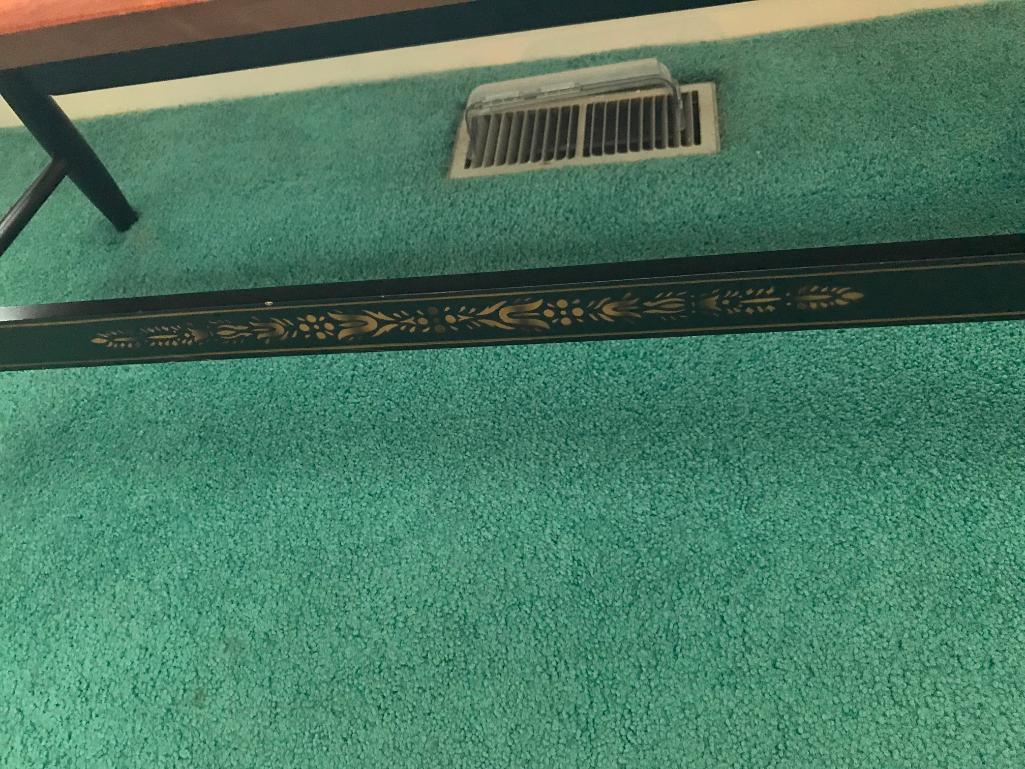 Signed Hitchcock Deacon's Bench W/Stenciled Design