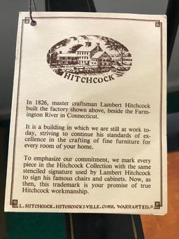Signed Hitchcock Deacon's Bench W/Stenciled Design