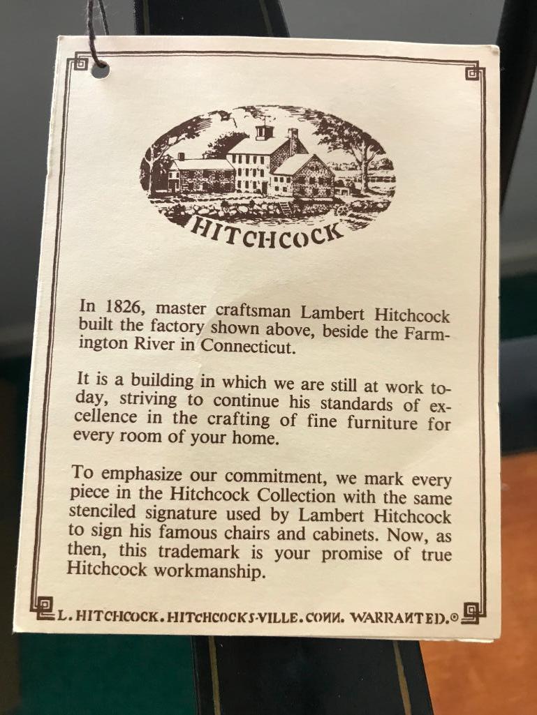 Signed Hitchcock Deacon's Bench W/Stenciled Design