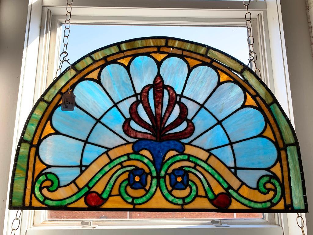 Arched Leaded Glass Window