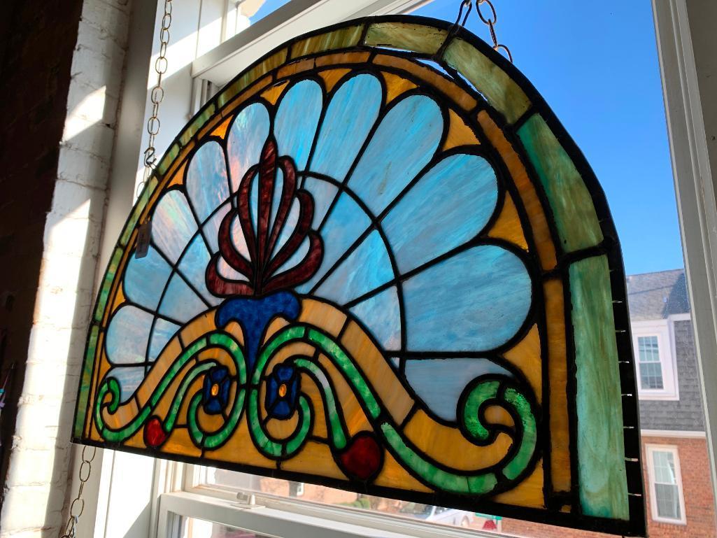 Arched Leaded Glass Window