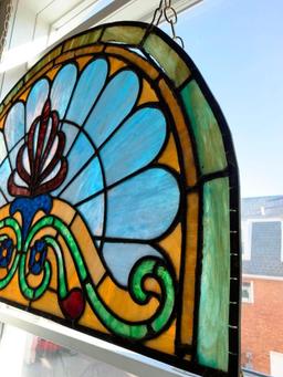 Arched Leaded Glass Window