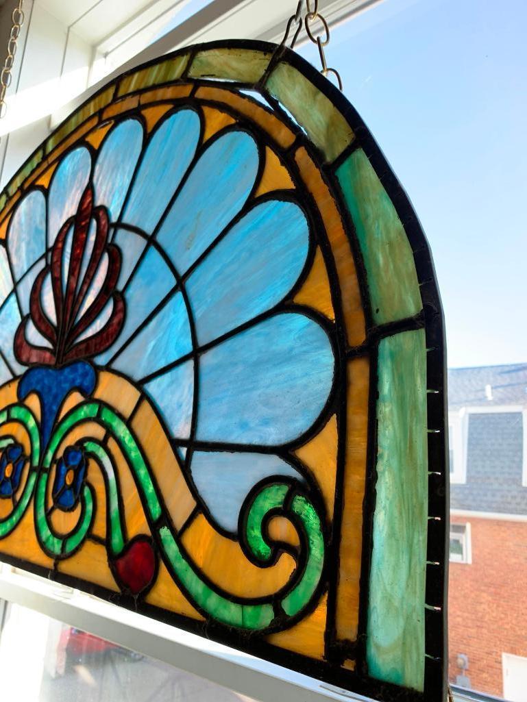 Arched Leaded Glass Window