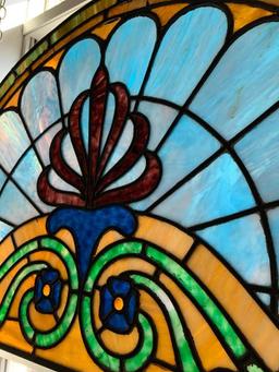 Arched Leaded Glass Window