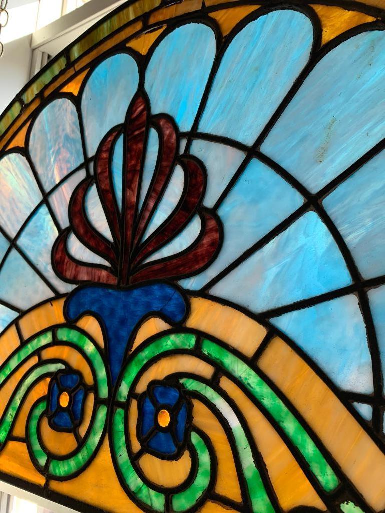 Arched Leaded Glass Window