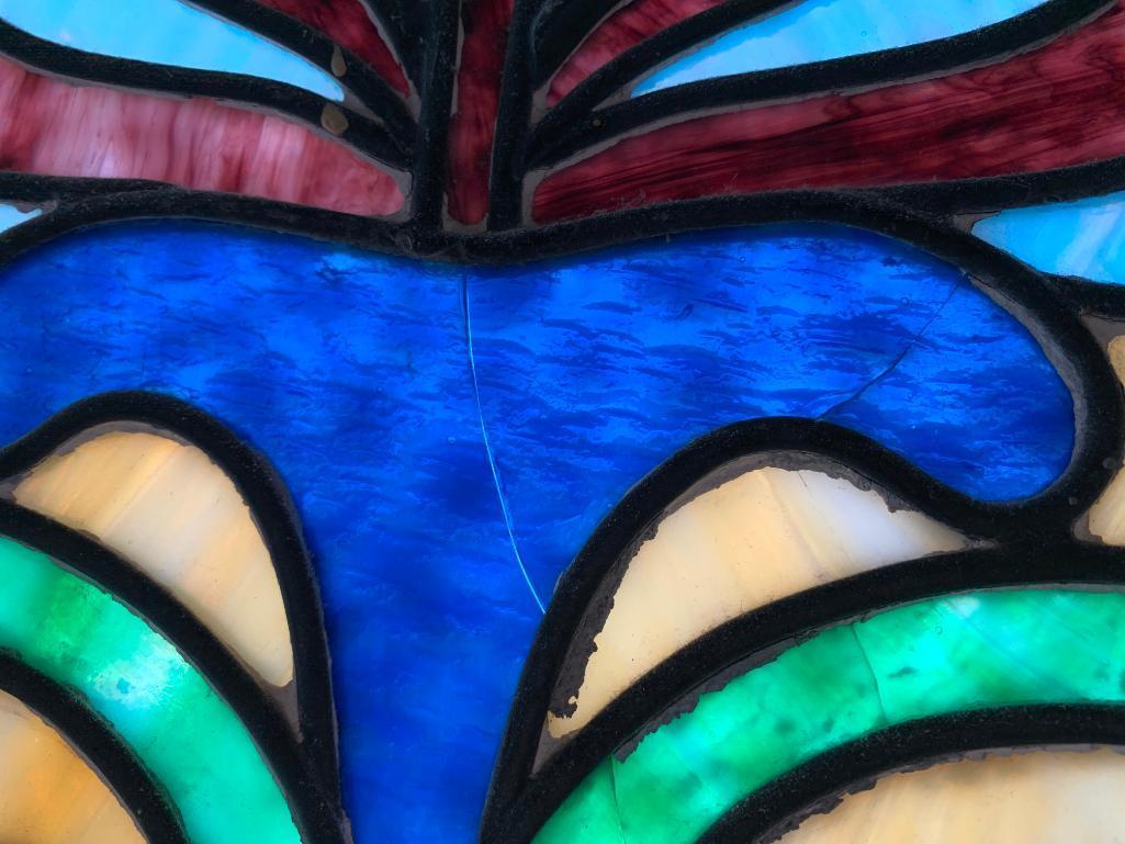 Arched Leaded Glass Window