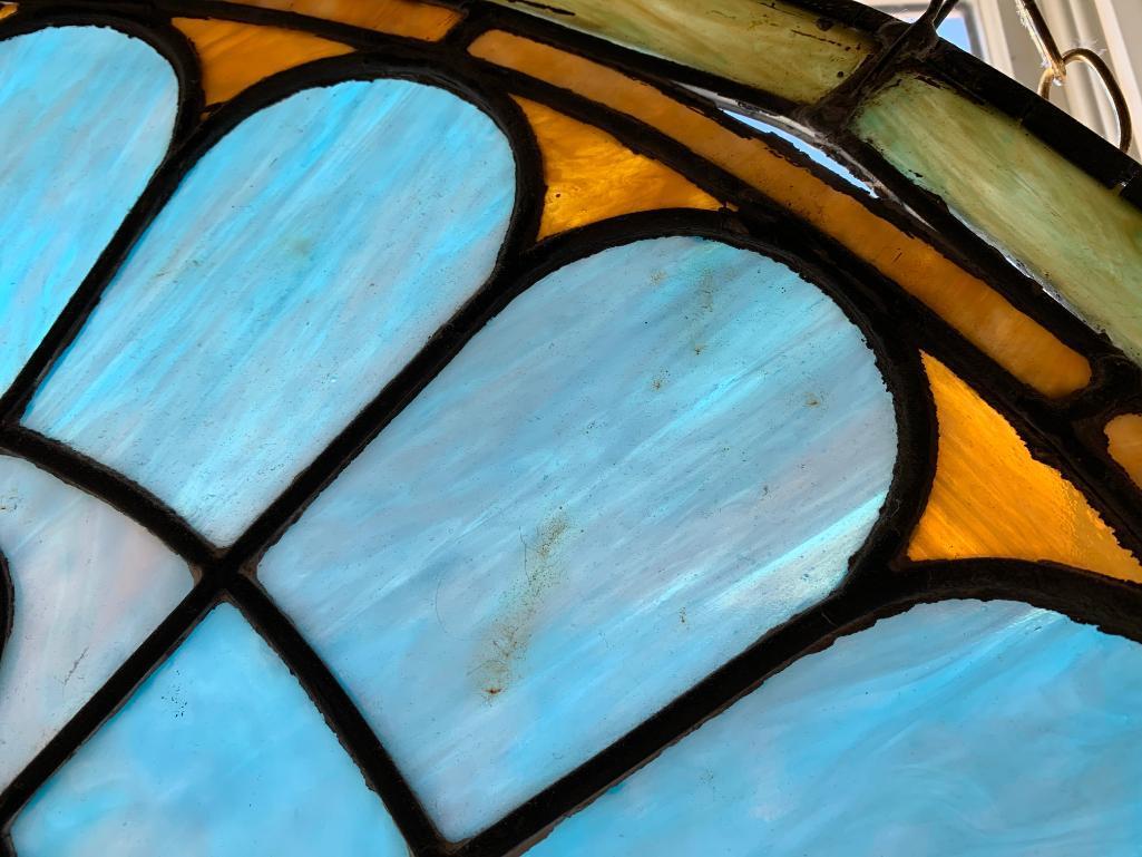Arched Leaded Glass Window