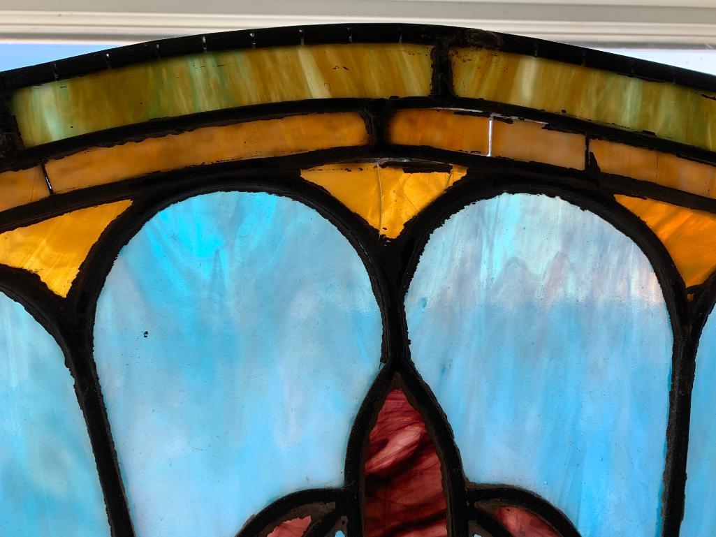Arched Leaded Glass Window