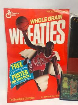 Michael Jordan Sports Illustrated, Wheaties Poster, & Hologram Card