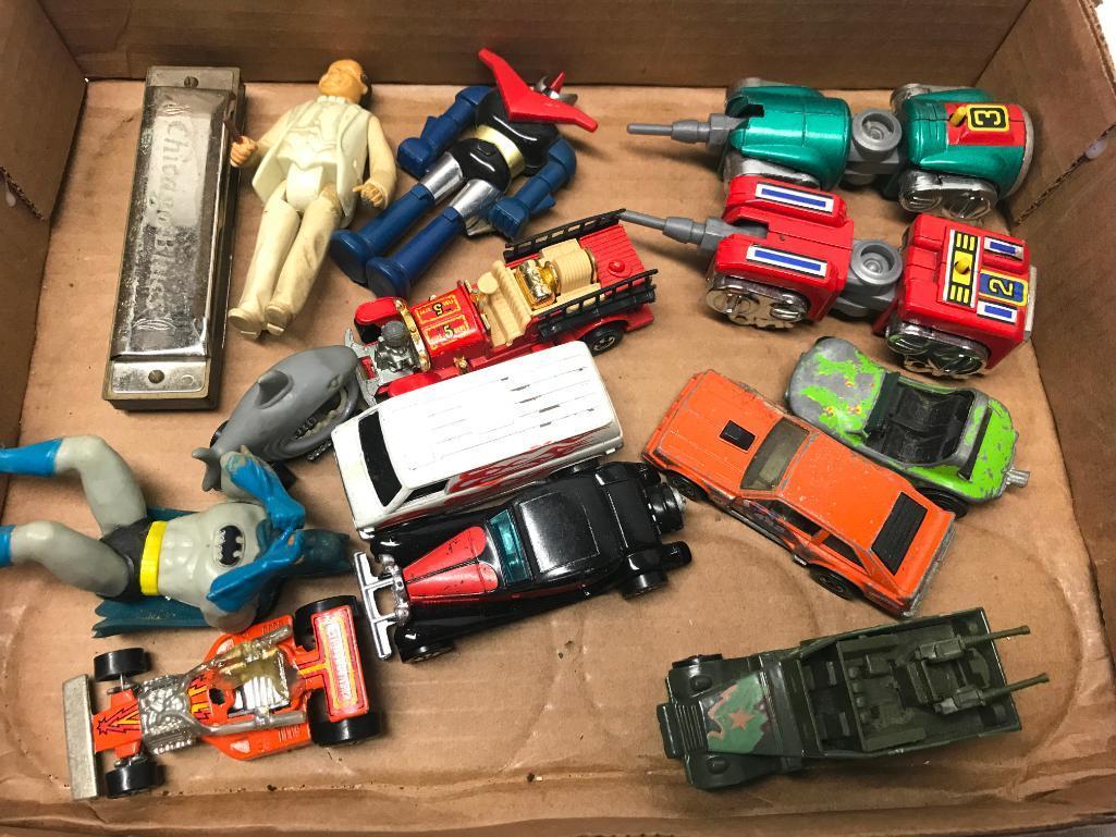 Group Of Diecast Cars & Figures Incl Batman