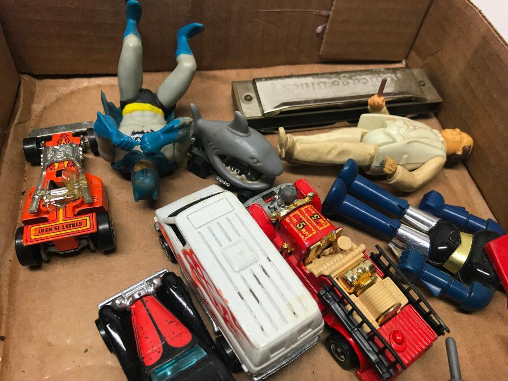 Group Of Diecast Cars & Figures Incl Batman