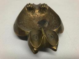 Brass Owl Shaped Ashtray Is Made In Israel