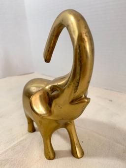 Brass Elephant Statue. This Item is 6" Tall - As Pictured