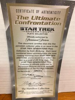 The Hamilton Collection Star Trek "The Ultimate Confrontation" Collector Plate - As Pictured