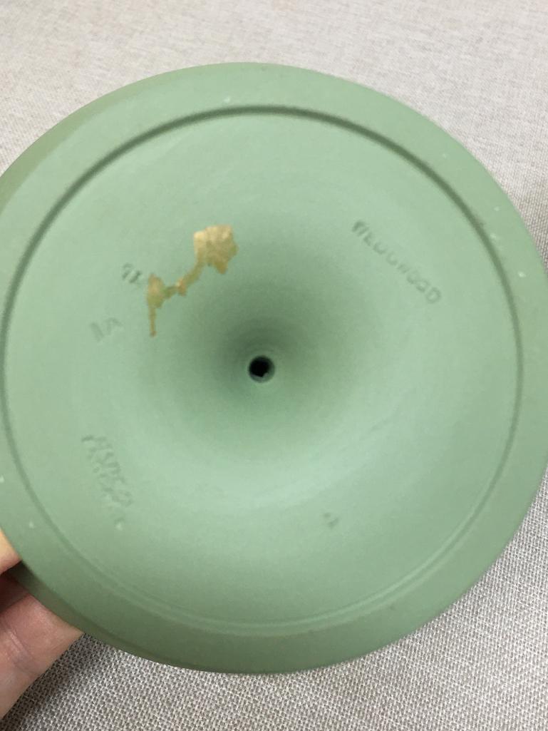 Three Piece Green Wedgewood Set