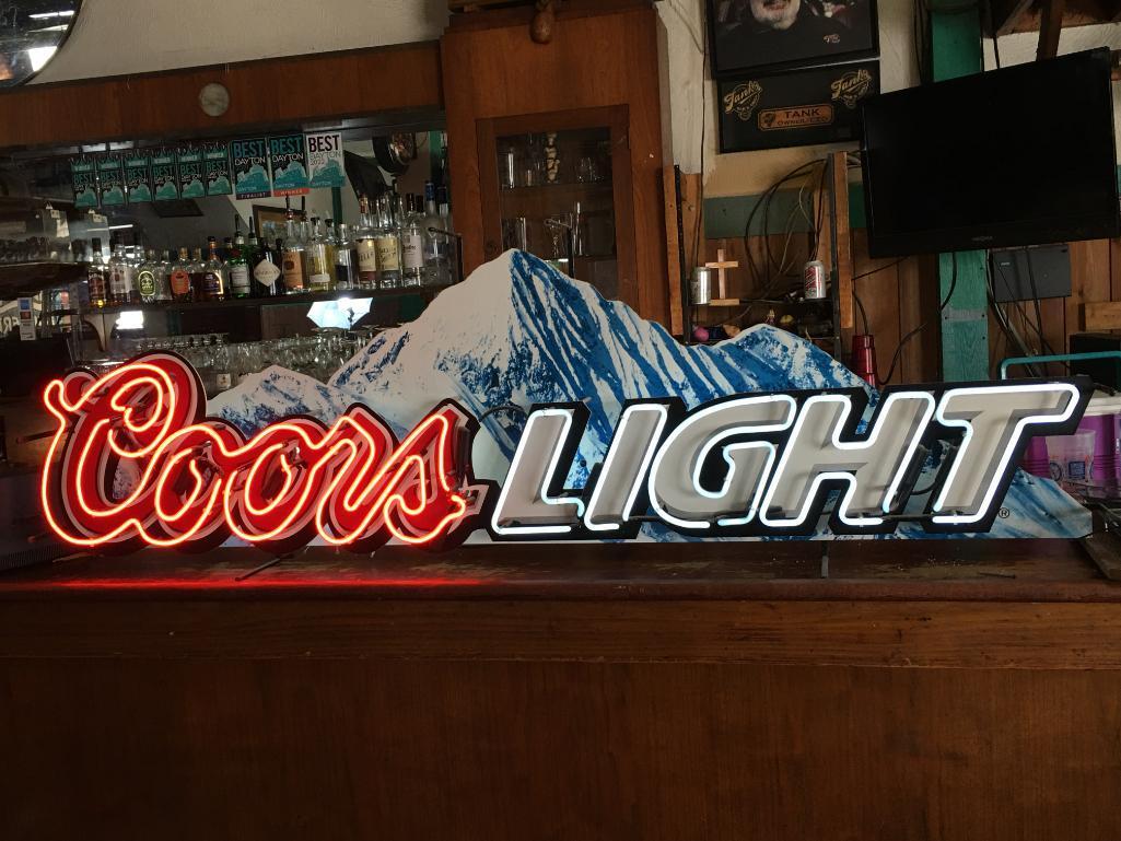 Large Coors Light Neon Sign