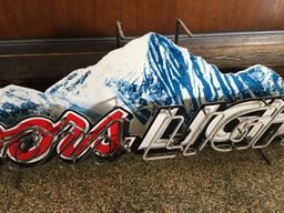 Large Coors Light Neon Sign