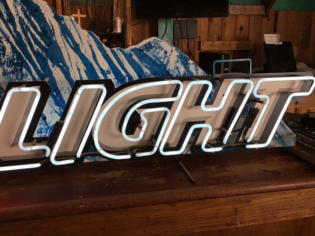 Large Coors Light Neon Sign
