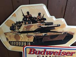 Thin Metal Budweiser Salutes Army