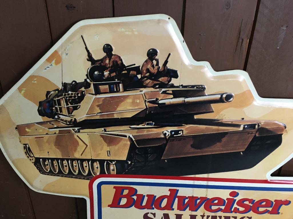 Thin Metal Budweiser Salutes Army