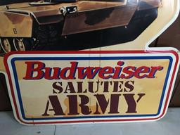 Thin Metal Budweiser Salutes Army