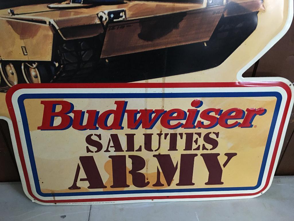Thin Metal Budweiser Salutes Army
