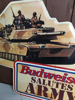 Thin Metal Budweiser Salutes Army