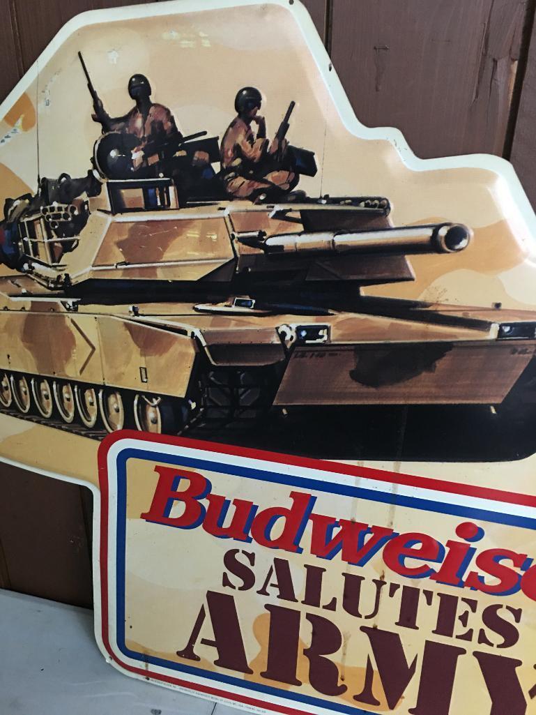 Thin Metal Budweiser Salutes Army