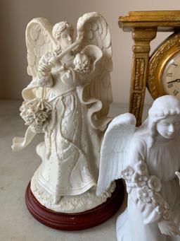 Treasure Lot of Angels and Clock