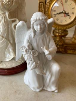 Treasure Lot of Angels and Clock