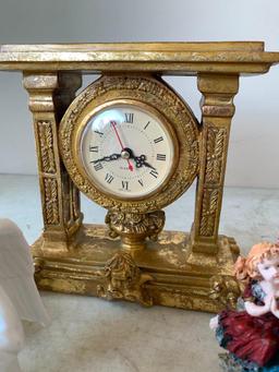 Treasure Lot of Angels and Clock