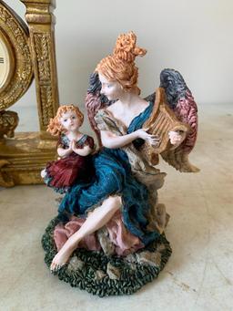 Treasure Lot of Angels and Clock