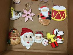 Group of Vintage Hand Made Ceramic Christmas Ornaments