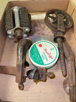 Misc Treasure Lot Incl Pulleys, Bicycle Pedals and More