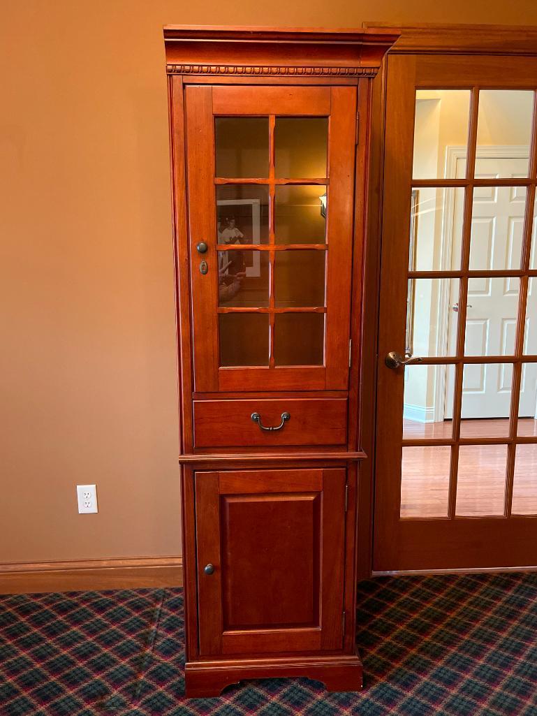 Set of 2 Wooden Credenza Ends