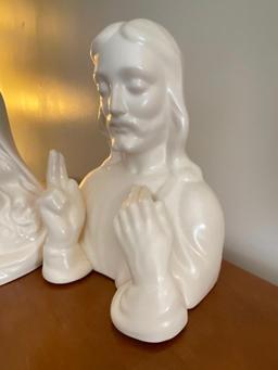 Ceramic Joseph and Mary Busts