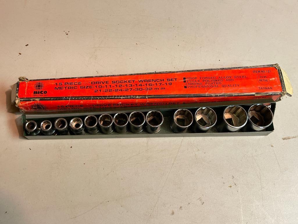 Bico 15 Piece 1/2" Drive Socket Wrench Set